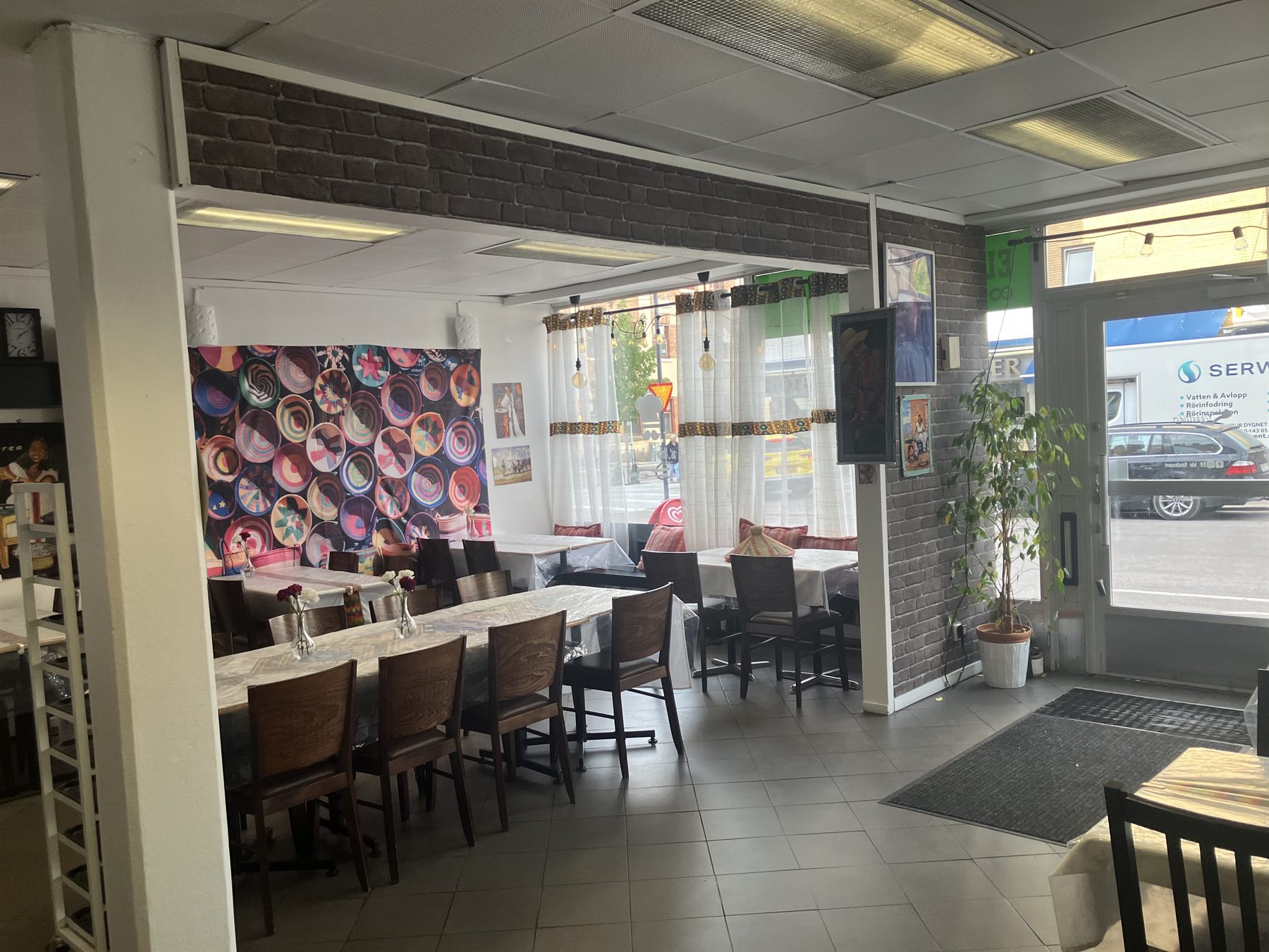 Restaurangens entré och matsal